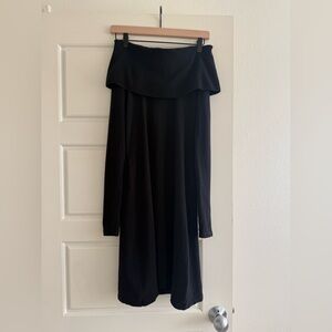 525 America Black Off the Shoulder Midi Dress Size S